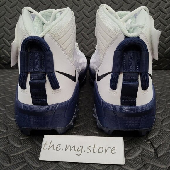 Nike Force Savage Pro 2 Shark White Navy Football Cleats BV5448-102 Mens Sz 12.5